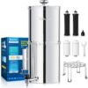 8-Stage Gravity Water Filtration System 3.0 Gallon - 304 Stainless Steel Countertop System with 4 Filters and Stand, Reduce 99.9% Chlorine, NSF/ANSI 42 Certification 8-Stage Gravity Water Filtration System 3.0 Gallon - 304 Stainless Steel Countertop System with 4 Filters and Stand, Reduce 99.9% Chlorine, NSF/ANSI 42 Certification