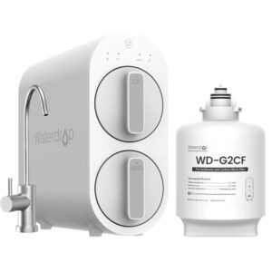 Waterdrop G2 Reverse Osmosis System with WD-G2CF Filter, 7 Stage Tankless RO Water Filter System, Under Sink Water Filtration System, Bundle Waterdrop G2 Reverse Osmosis System with WD-G2CF Filter, 7 Stage Tankless RO Water Filter System, Under Sink Water Filtration System, Bundle