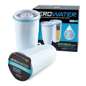 ZeroWater Official Replacement Filter - 5-Stage 0 TDS Filter Replacement - System IAPMO Certified to Reduce Lead, Chromium, and PFOA/PFOS, 2-Pack ZeroWater Official Replacement Filter - 5-Stage 0 TDS Filter Replacement - System IAPMO Certified to Reduce Lead, Chromium, and PFOA/PFOS, 2-Pack