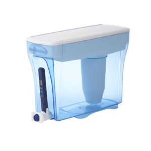 Zerowater ZD018 5-Stage Water Filter, NSF Certified to Reduce Lead, Other Heavy Metals and PFOA/PFOS, 23-Cup Dispenser, White and Blue Zerowater ZD018 5-Stage Water Filter, NSF Certified to Reduce Lead, Other Heavy Metals and PFOA/PFOS, 23-Cup Dispenser, White and Blue
