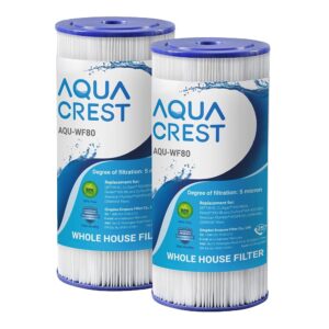 AQUA CREST FXHSC Whole House Water Filter, Replacement for GE® FXHSC, GXWH40L, GXWH35F, American Plumber W50PEHD, W10-PR, Culligan® R50-BBSA, 5 Micron 10" x 4.5", High Flow... AQUA CREST FXHSC Whole House Water Filter, Replacement for GE® FXHSC, GXWH40L, GXWH35F, American Plumber W50PEHD, W10-PR, Culligan® R50-BBSA, 5 Micron 10" x 4.5", High Flow...