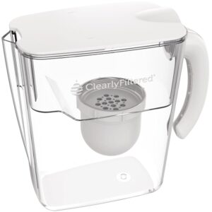 Clearly Filtered No.1 Filtered Water Pitcher/Updated Model/Targets 365+ Contaminants e.g. Fluoride Chlorine PFAS Microplastics Lead Arsenic BPA/BPS Free (Pitcher Includes 1 Filter) Clearly Filtered No.1 Filtered Water Pitcher/Updated Model/Targets 365+ Contaminants e.g. Fluoride Chlorine PFAS Microplastics Lead Arsenic BPA/BPS Free (Pitcher Includes 1 Filter)