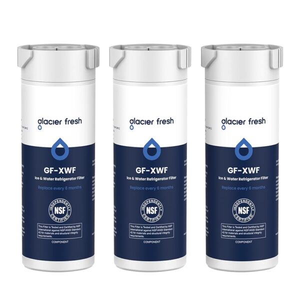 GLACIER FRESH XWF Replacement for GE XWF Refrigerator Water Filter Pack of 3 GLACIER FRESH XWF Replacement for GE XWF Refrigerator Water Filter Pack of 3