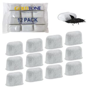 GOLDTONE 12 Pack Water Filters For CUISINART Coffee Maker Charcoal Water Filters For CUISINART Coffee Machines Cartridges Replace CUISINART DCC-RWF (Charcoal Water Filters (12)) GOLDTONE 12 Pack Water Filters For CUISINART Coffee Maker Charcoal Water Filters For CUISINART Coffee Machines Cartridges Replace CUISINART DCC-RWF (Charcoal Water Filters (12))