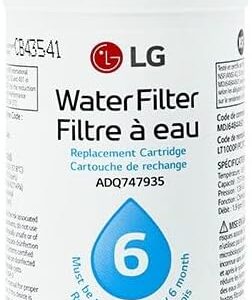 LG LT1000P - 6 Month / 200 Gallon Capacity Replacement Refrigerator Water Filter (NSF42, NSF53, and NSF401) ADQ74793501, ADQ75795105, AGF80300704, or AGF80300705 White LG LT1000P - 6 Month / 200 Gallon Capacity Replacement Refrigerator Water Filter (NSF42, NSF53, and NSF401) ADQ74793501, ADQ75795105, AGF80300704, or AGF80300705 White