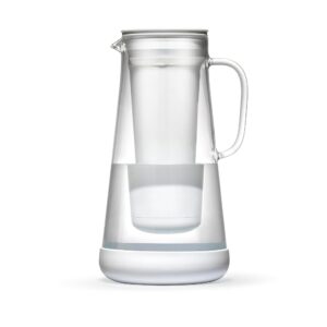 LifeStraw Home Water Pitcher, 7-Cup, White, Glass with Silicone Base, White, for Everyday Protection Against Bacteria, Parasites, Microplastics, Lead, Mercury, PFAS and a... LifeStraw Home Water Pitcher, 7-Cup, White, Glass with Silicone Base, White, for Everyday Protection Against Bacteria, Parasites, Microplastics, Lead, Mercury, PFAS and a...