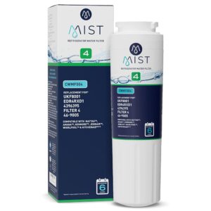 Mist UKF8001 Filter 4 Replacement for Maytag, Whirlpool Filter 4 Everydrop EDR4RXD1, 4396395, Kenmore 46-9005, RWF0900A Refrigerator Water Filter (1 Pack) Mist UKF8001 Filter 4 Replacement for Maytag, Whirlpool Filter 4 Everydrop EDR4RXD1, 4396395, Kenmore 46-9005, RWF0900A Refrigerator Water Filter (1 Pack)