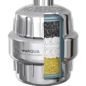 NO BS Heavy Duty Shower Filter with 99% REMOVAL – Shower Filter Head for Hard Water, Chlorine, Fluoride, Heavy Metals, Lead, Iron, Chemicals & Much More - Installation Hardware... NO BS Heavy Duty Shower Filter with 99% REMOVAL – Shower Filter Head for Hard Water, Chlorine, Fluoride, Heavy Metals, Lead, Iron, Chemicals & Much More - Installation Hardware...