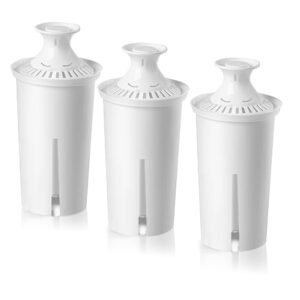 Replacement for Brita® Water Filter, Pitchers and Dispensers, NSF Certified Water Filter Replacement for Brita® Classic, OB03, Mavea® 107007 35557, 3 PCS Water Pitcher Filter Replacement for Brita® Water Filter, Pitchers and Dispensers, NSF Certified Water Filter Replacement for Brita® Classic, OB03, Mavea® 107007 35557, 3 PCS Water Pitcher Filter