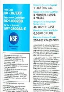 Samsung DA29-00020B, DA29-00020A, HAF-CIN EXP Premium Genuine Refrigerator Water Filter (1 Pack) Samsung DA29-00020B, DA29-00020A, HAF-CIN EXP Premium Genuine Refrigerator Water Filter (1 Pack)