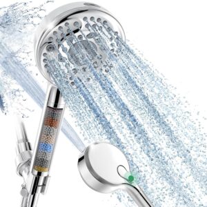 SunCleanse Filtered Shower Head with Handheld, 9-Spray Setting Detachable Showerhead with Filters, Shower Head for Hard Water - Filtered Chlorine, Improve Skin and Hair Texture,... SunCleanse Filtered Shower Head with Handheld, 9-Spray Setting Detachable Showerhead with Filters, Shower Head for Hard Water - Filtered Chlorine, Improve Skin and Hair Texture,...
