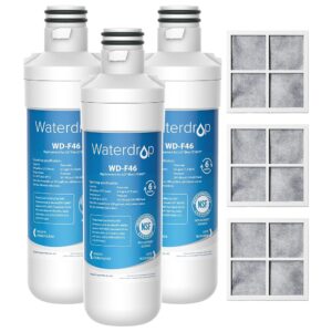 Waterdrop ADQ747935 LT1000PC Replacement for LG® LT1000P®/PC/PCS ThinQ® Refrigerator Water Filter, LFXS26973S, LMXS28626S, LMWS27626S, LFXS28596S, ADQ74793501 and LT120F®, 3 Combo Waterdrop ADQ747935 LT1000PC Replacement for LG® LT1000P®/PC/PCS ThinQ® Refrigerator Water Filter, LFXS26973S, LMXS28626S, LMWS27626S, LFXS28596S, ADQ74793501 and LT120F®, 3 Combo