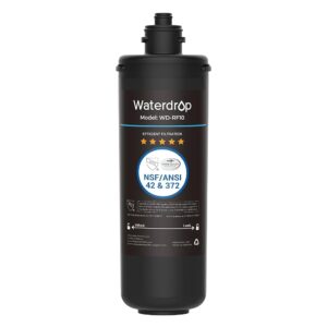 Waterdrop RF10 Replacement Filter Cartridge for 10UA/10UB Under Sink Water Filter, Reduces PFAS, PFOA/PFOS, Lead, Chlorine, Bad Taste & Odor, NSF/ANSI 42 Certified, 11K Gallons... Waterdrop RF10 Replacement Filter Cartridge for 10UA/10UB Under Sink Water Filter, Reduces PFAS, PFOA/PFOS, Lead, Chlorine, Bad Taste & Odor, NSF/ANSI 42 Certified, 11K Gallons...