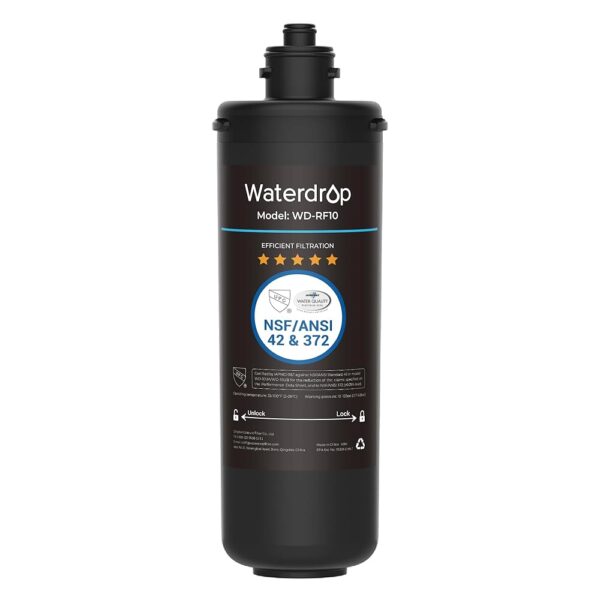 Waterdrop RF10 Replacement Filter Cartridge for 10UA/10UB Under Sink Water Filter, Reduces PFAS, PFOA/PFOS, Lead, Chlorine, Bad Taste & Odor, NSF/ANSI 42 Certified, 11K Gallons... Waterdrop RF10 Replacement Filter Cartridge for 10UA/10UB Under Sink Water Filter, Reduces PFAS, PFOA/PFOS, Lead, Chlorine, Bad Taste & Odor, NSF/ANSI 42 Certified, 11K Gallons...